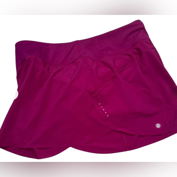 ATHLETA RUN WITH IT 14” SKORT XS BURGUNDY ATHLETIC TENNIS RUNNING SKIRT - Picture 5 of 12
